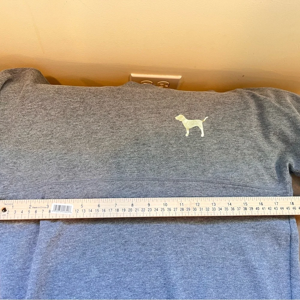 Victoria's Secret Gray Long Sleeve with Gold Sequins - Picture 8 of 10